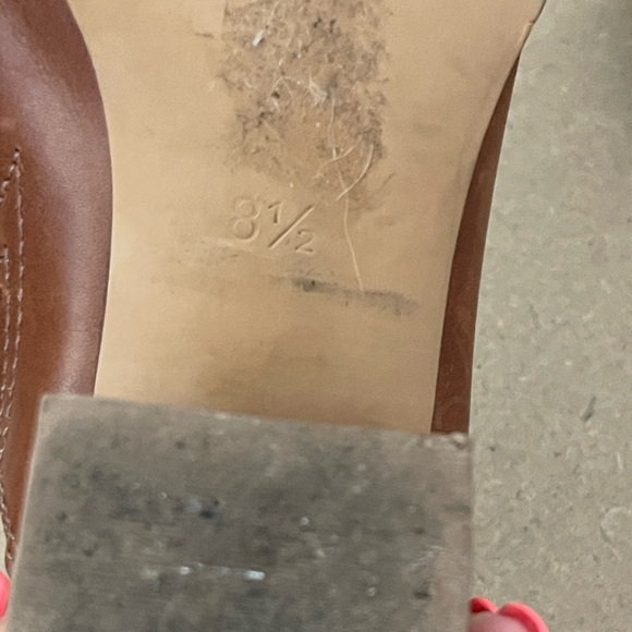 Madewell The Harper Mule Heeled Camel Brown Leather Womens Size 8.5 Slip On - Picture 10 of 10